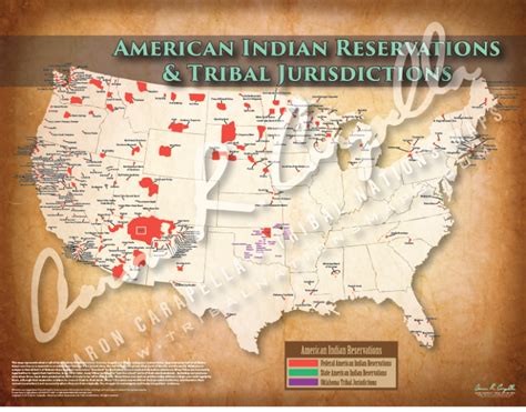 American Indian Reservation And Tribal Jurisdiction 85x11 Postcard