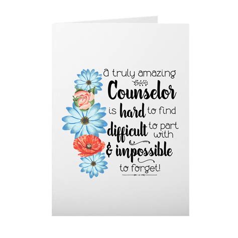 Counselor Thank You Card Appreciation T Greeting Card Etsy