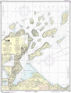 Noaa Nautical Chart 14973 Apostle Islands Including Chequamegan Bay