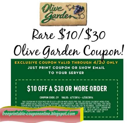 Printable Coupons 2020 Olive Garden Coupons