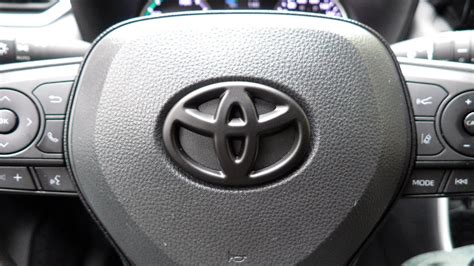 Toyota Rav4 2019 2023 Steering Wheel Emblems Matte Black And Carbon