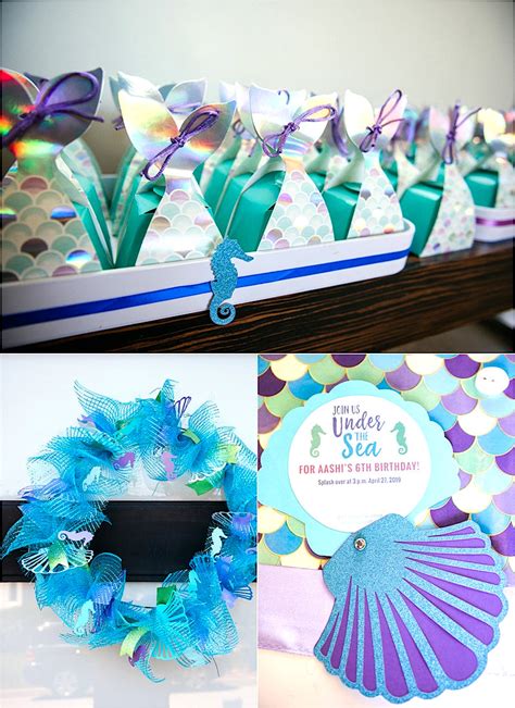 A Sparkly Under The Sea Birthday Party Party Ideas Party Printables Blog