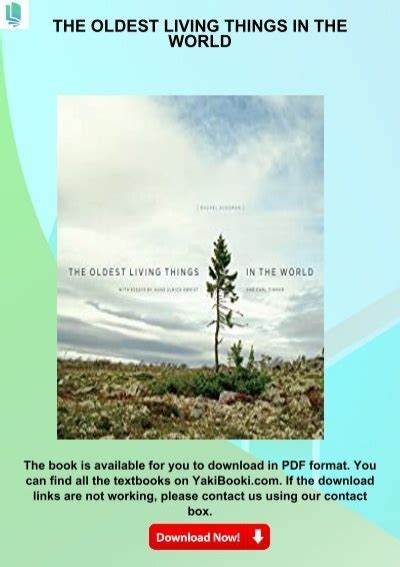 Pdf The Oldest Living Things In The World