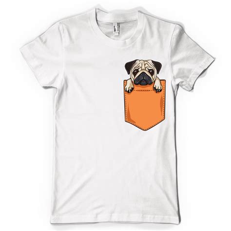 Pug Pocket Vector T Shirt Design Template