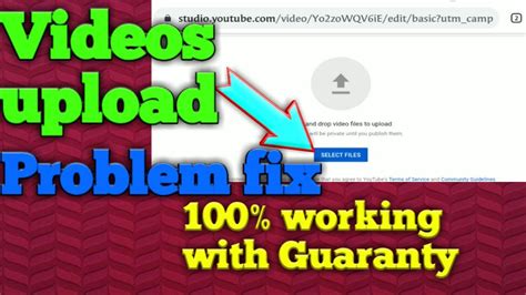 How To Solve Youtube Studio Video Upload Problem Fix Youtube Studio