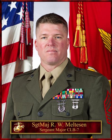Sergeant Major Ryan W Meltesen 1st Marine Logistics Group Leaders