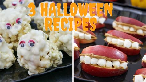 3 Easy Halloween Recipes Youtube