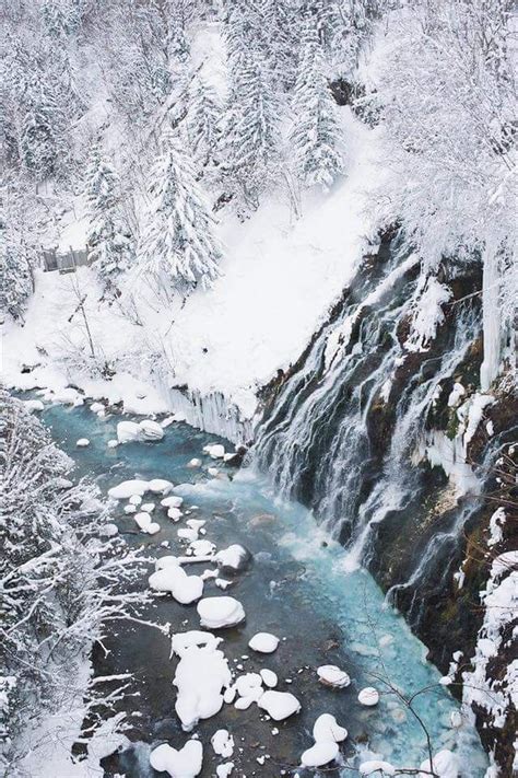 When looking at a japanese text, one can clearly distinguish the two kinds of signs. the blue river, hokkaido, japan | Blue river, River, Japan travel