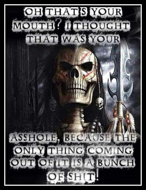 Pin By Disturbedkorngirl On I Swear Skull Quote Badass Quotes