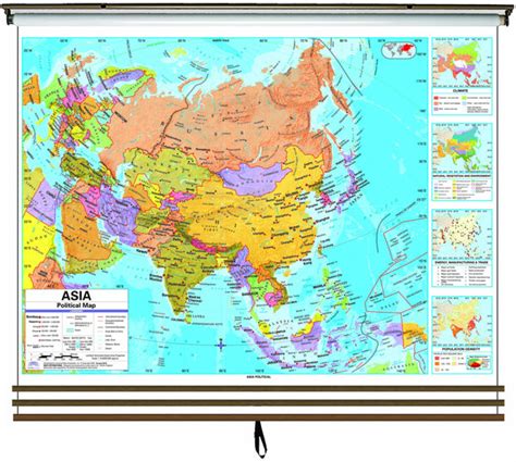 Eastern Hemisphere Advanced Political Wall Map Set On Roller W Backbo