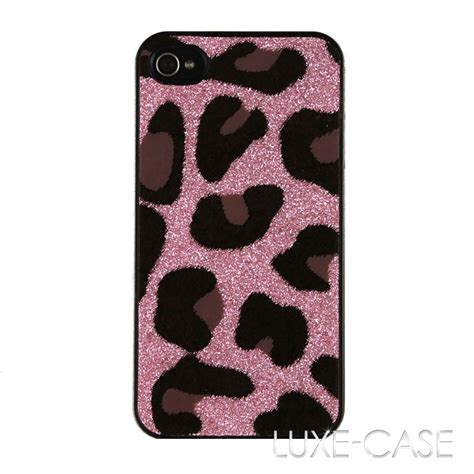 Leopard Animal Print Cheetah Glitter Sparkly Bling Pink Iphone 4 4s