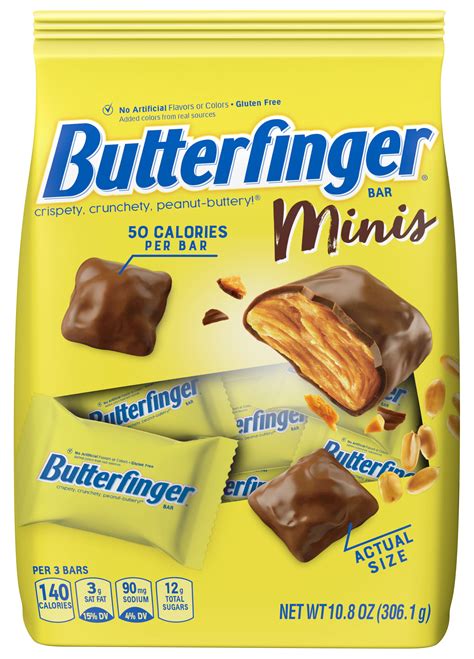 Butterfinger Minis Peanut Buttery Chocolate Y Candy Bars Individually
