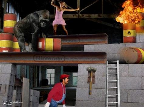 Real Life Donkey Kong With Mario Donkey Kong Platform Game