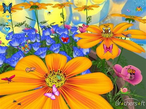 Animated Flowers And Butterflies Free Flowers And Butterflies