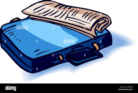 Briefcase With A Newspaper Stock Vector Image And Art Alamy