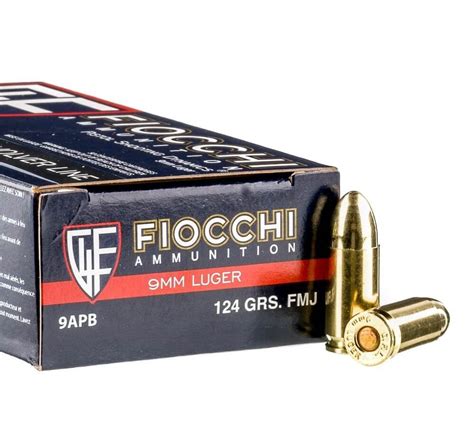 Fiocchi 9mm Luger 124 Grain Fmj Box Of 50 Boresight Solutions