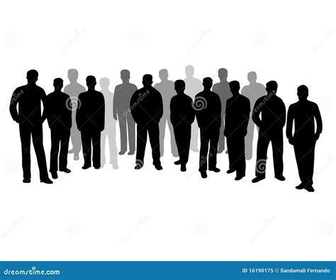 Silhouette Group Of People Royalty Free Stock Photo Image 16190175