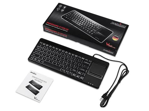 Perixx Periboard 515h Wired Usb Keyboard With Touchpad Compact