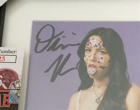 Olivia Rodrigo Singer Songwriter Signed Autograph Sour Music Cd Framed