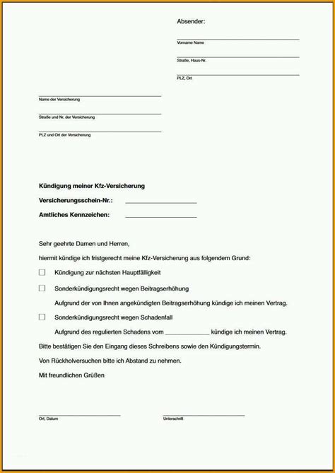 Schnell und einfach in nur wenigen minuten erledigt. Wunderschönen Kfz Versicherung Kündigen Vorlage Word ...