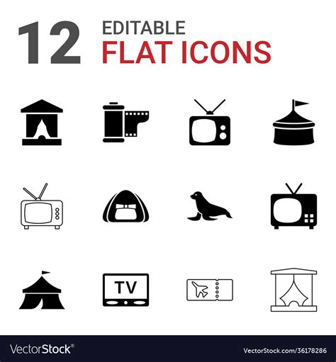 Show Icons Royalty Free Vector Image Vectorstock