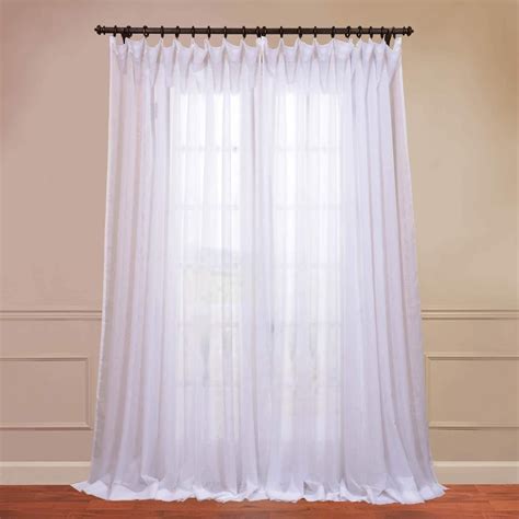 Exclusive Fabrics Double Layer Sheer White Single Curtain Panel White