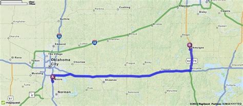 Driving Directions From Moore Oklahoma To Okmulgee Oklahoma