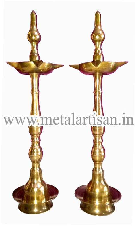Brass Pooja Oil Lamp Set Pembarthy Metal Handicrafts