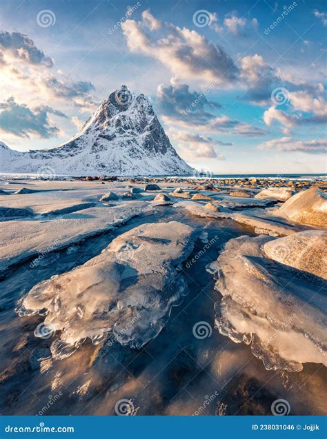 Attractive Spring View Of Haukland Beach Vastvagoy Majestic Morning