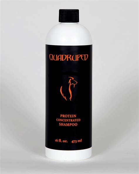 Quadruped pet care: protein concentrated shampoo