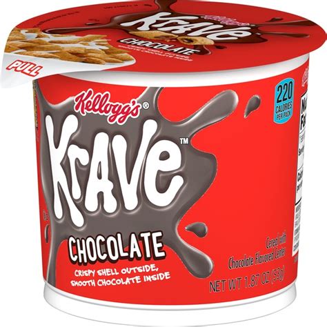 Kellogg S Krave Breakfast Cereal In A Cup Chocolate 1 87 Oz Instacart