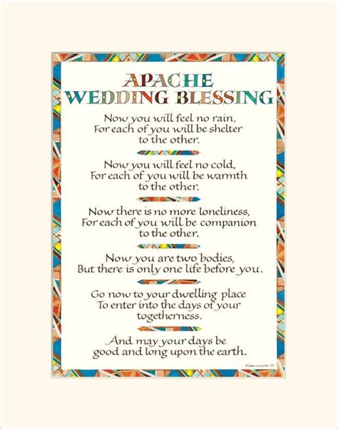 Apache Wedding Blessing 11x14 Wedding Blessing Print Etsy