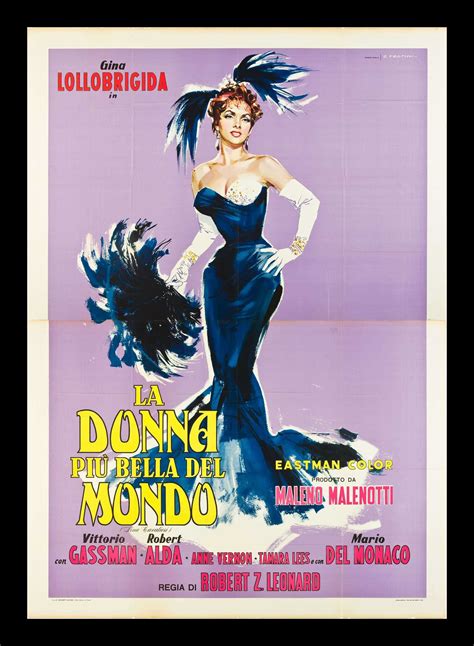 Vintage Cinema Posters La Donna Piu Bella Del Mondo