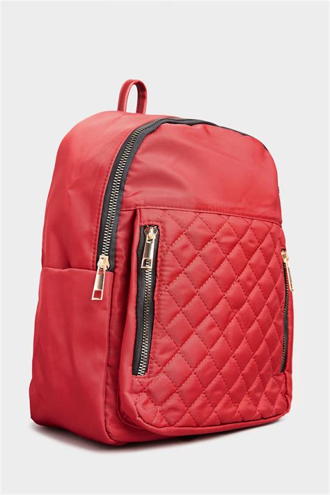 Red Quilted Backpack Long Tall Sally