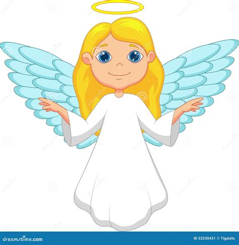 Innocent Angel And Stars Cartoon Vector 25437299