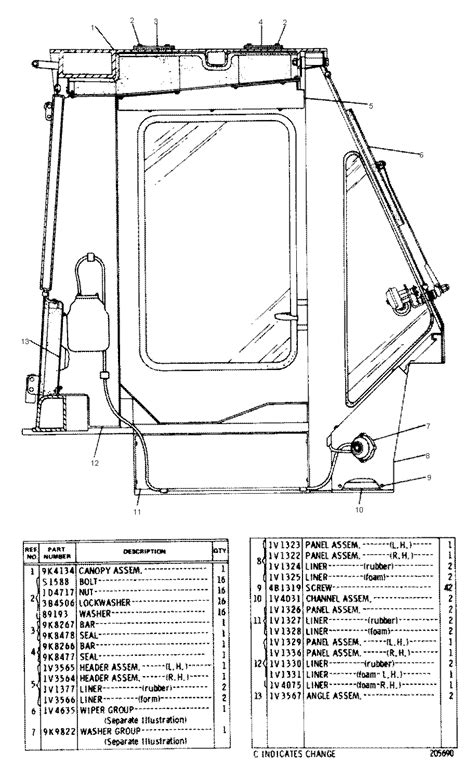 1v2086 Roll Over Protective Structure Canopy Arrangement Part Of 9k5024 Roll Over Protective