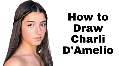 How To Draw Charli Damelio Tik Tok Star Step By Step Otosection