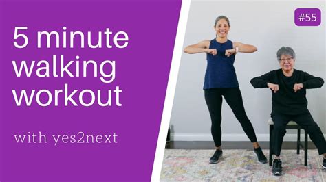 5 Minute Indoor Walking Workout Seniors Beginners Youtube