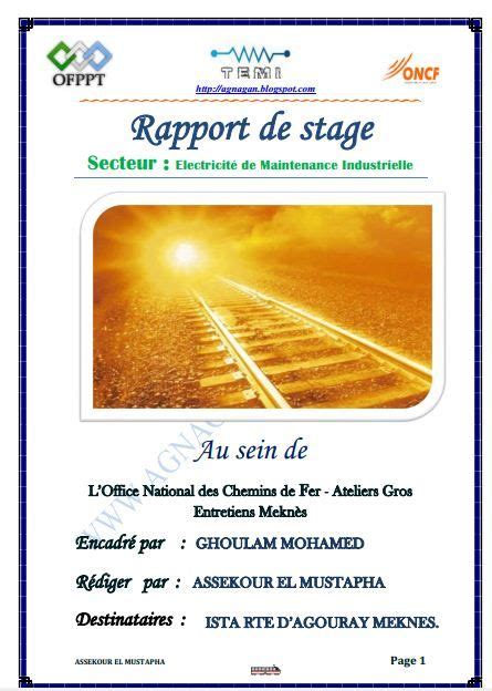 Exemple Rapport De Stage Technicien Electrotechnique Le Meilleur