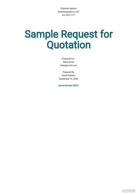 Request for Quotation Template - Google Docs, Word, Apple Pages | Template.net