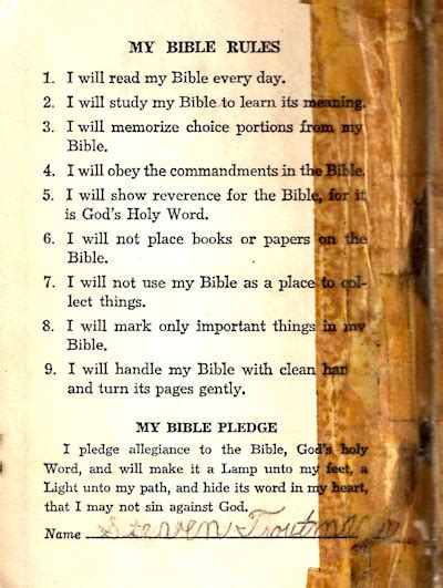 Bible Rules