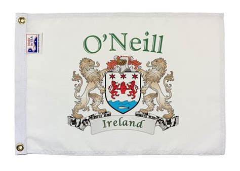 Oneill Irish Coat Of Arms Small White Flag Etsy