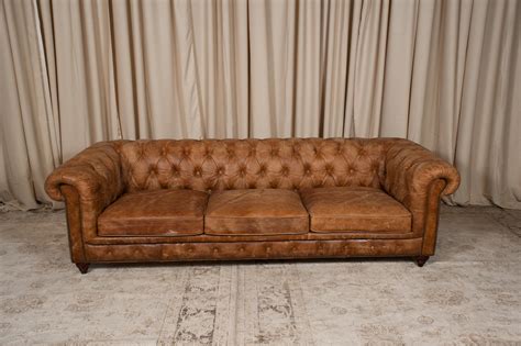 Brown Leather Chesterfield Sofa Randal Events