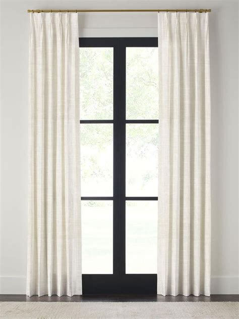 Linen Curtains Pinched Pleat Curtains Single Width Drapery Panels