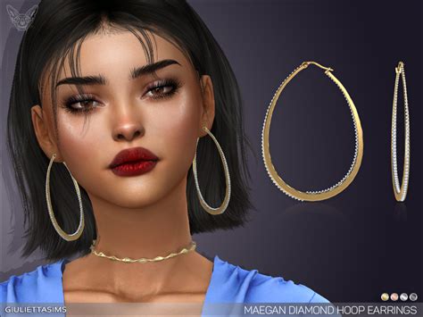 Giulietta Sims — Maegan Diamond Hoop Earrings