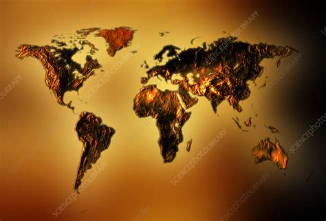 Map Of The Earth Stock Image E0500617 Science Photo Library