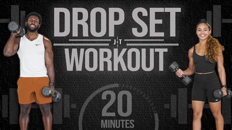 20 minute full body dumbbell drop set workout [strength training] youtube