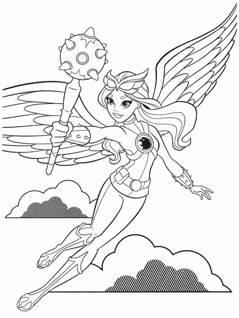 Kids are very fond of superhero coloring sheets. Coloring Pages for Kids Of Dc Superhero Girls Haw Girl in ...