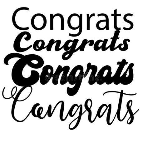 Congrats Lettering Handwritten Modern Calligraphy Brush Painted