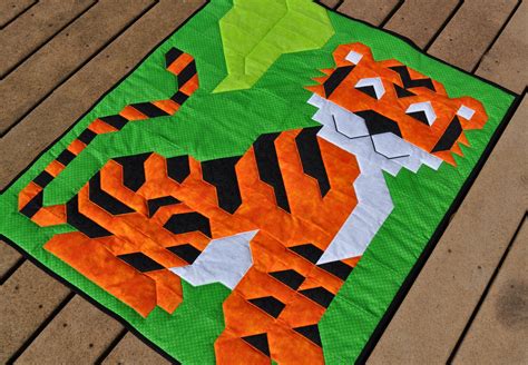 Tiger Baby Quilt Pattern With 3 Sizes 36x42 Baby 24x28 Etsy Canada